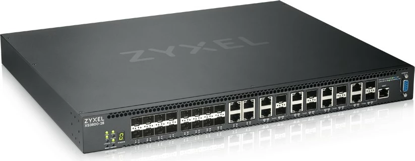 Switch Zyxel XS3800-28, Managed, L2+, 10G Ethernet (100/1000/10000), Rack mounting