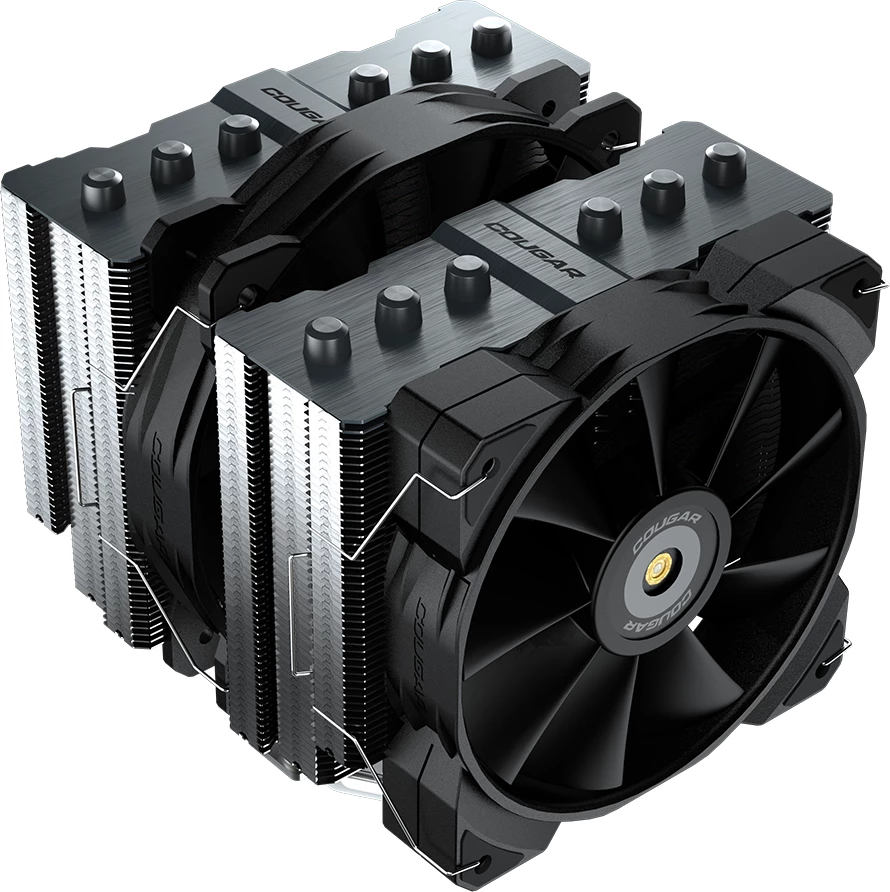 Ftohës CPU COUGAR FORZA 135, dual tower, ajror, 120mm + 140mm PWM, i zi