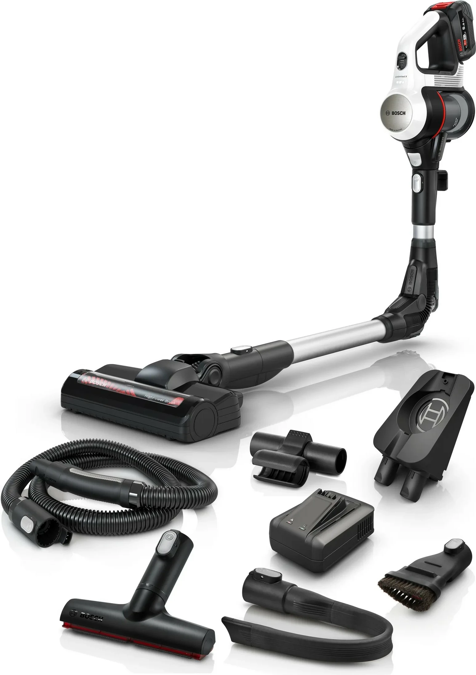 Fshesë me korrent Bosch BSS715CARP, pa qese, 0.3L, 18V, e zezë/argjendtë/e bardhë