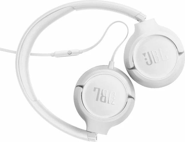 Kufje JBL Tune 530, me kabllo AUX 3.5mm, mikrofon, Pure Bass, të palosshme, të bardha