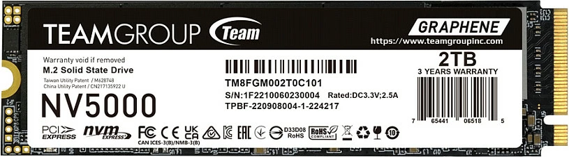 SSD M.2 Team Group NV5000 2TB PCIe 4.0 NVMe 5000MB/s