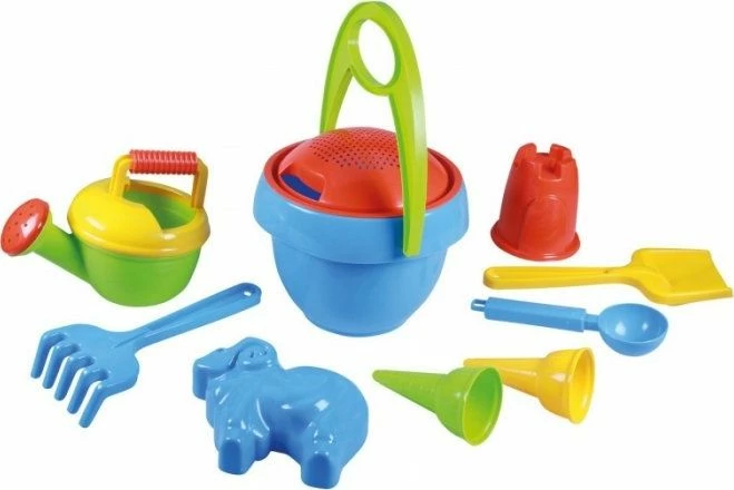 Set lodrash për rërë Lena Sand Play Set, kovë 2 L (21 cm), plastikë, ngjyra të ndryshme, set 10 copë