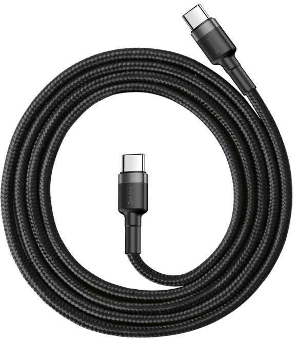 Kabllo USB-C Baseus Cafule CATKLF-GG1, 1m, 60W, e zezë/gri