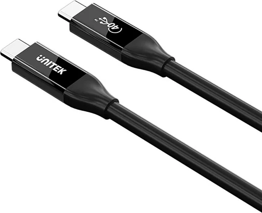 Kabëll USB-C Unitek 4.0, 100W, 40Gbps, 8K, 2m, zi