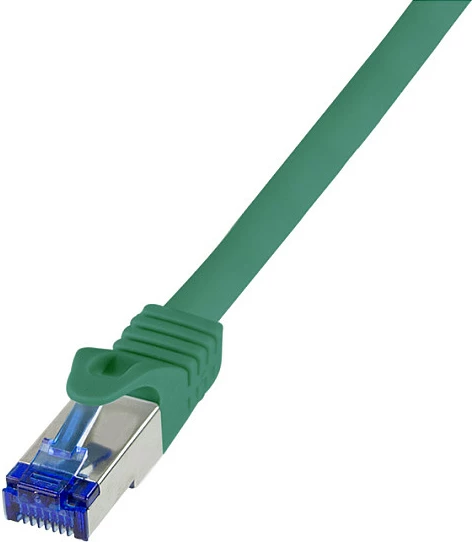 Kabllo rrjeti LogiLink Patch Cat6A S/FTP Ultraflex GHMT, 0.25m, e gjelbër