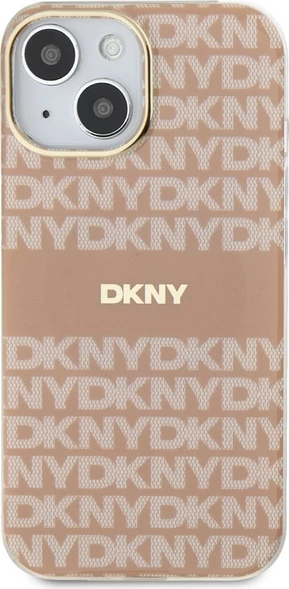 Mbështjellës DKNY IML Mono & Stripe MagSafe për iPhone 15 Plus / 14 Plus, Rozë
