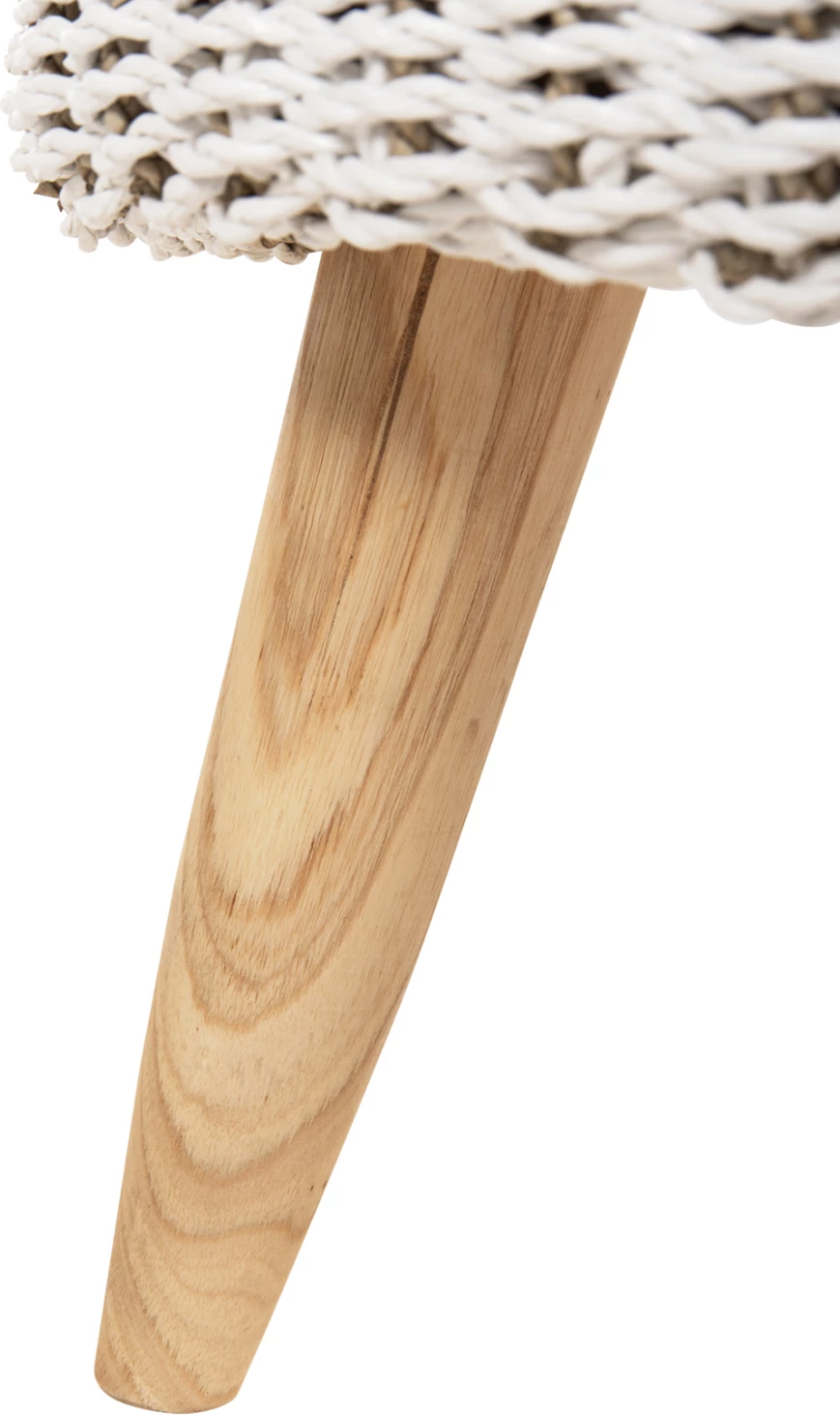 Karrige për bar BEAM, dru tik dhe rush deti, natyrale & e bardhë, Φ42x46H cm