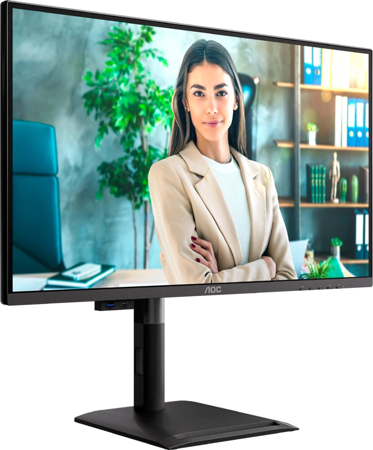 Monitor AOC Q27P4U 27" QHD IPS 120Hz HDR me USB hub dhe altoparlantë, i zi