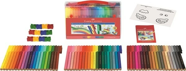 Set markerash Faber-Castell CONNECTOR 60 copë, multikolor