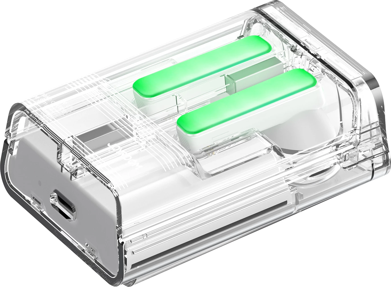 Kufje wireless TWS Joyroom JR-TC1 IceLens Series, Bluetooth 5.3, me ndriçim LED, të bardha