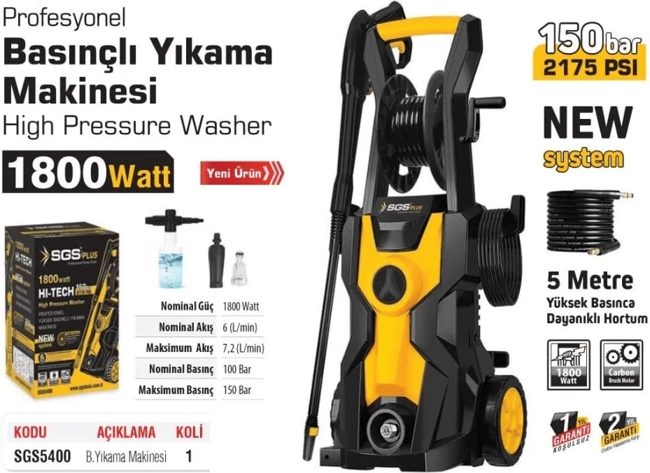 Makinë për larjen e veturave 1800W sgs 5400