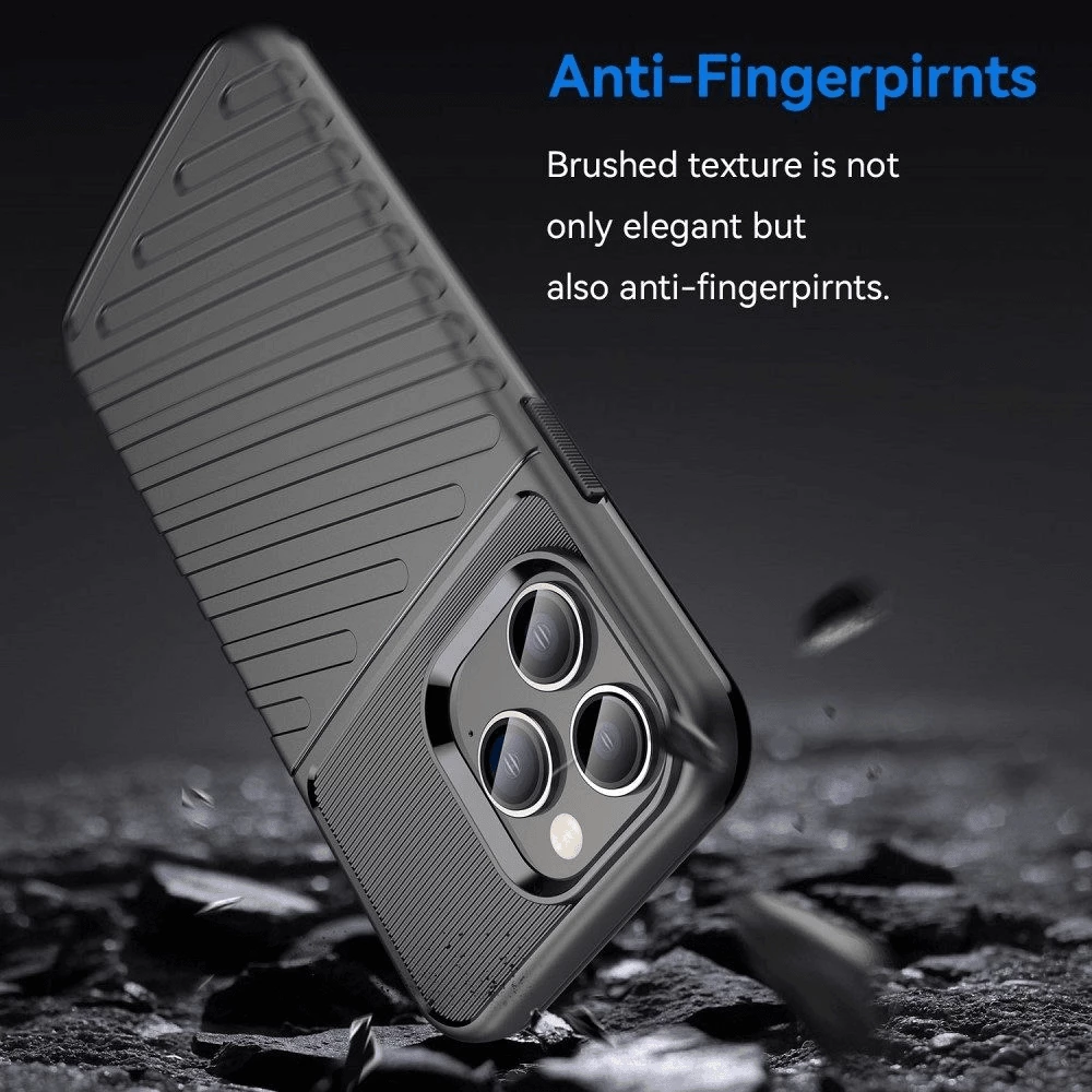 Mbështjellës ONASI Thunder Armor 17990 për iPhone 15 Pro Max, silikon, i zi