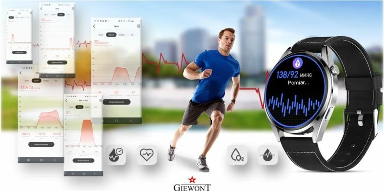 Smartwatch Giewont për meshkuj, argjendi