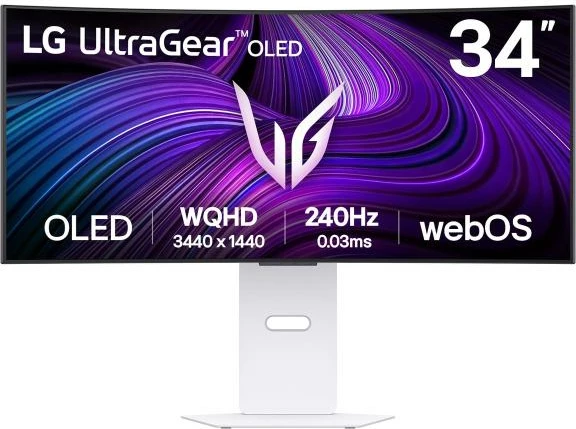 Monitor gaming, LG, 34GX90SA-W UltraGear, 34", OLED, e bardhë