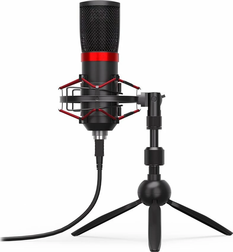 Mikrofon Endorfy Solum Streaming T EY1B003, USB, kardioid, me tripod, zi/kuqe