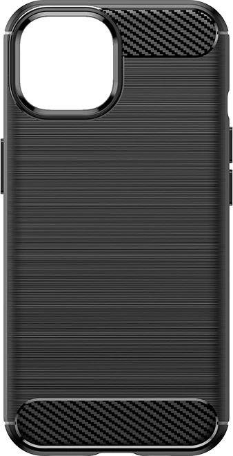Mbështjellës Hurtel Carbon Case për iPhone 15, i zi