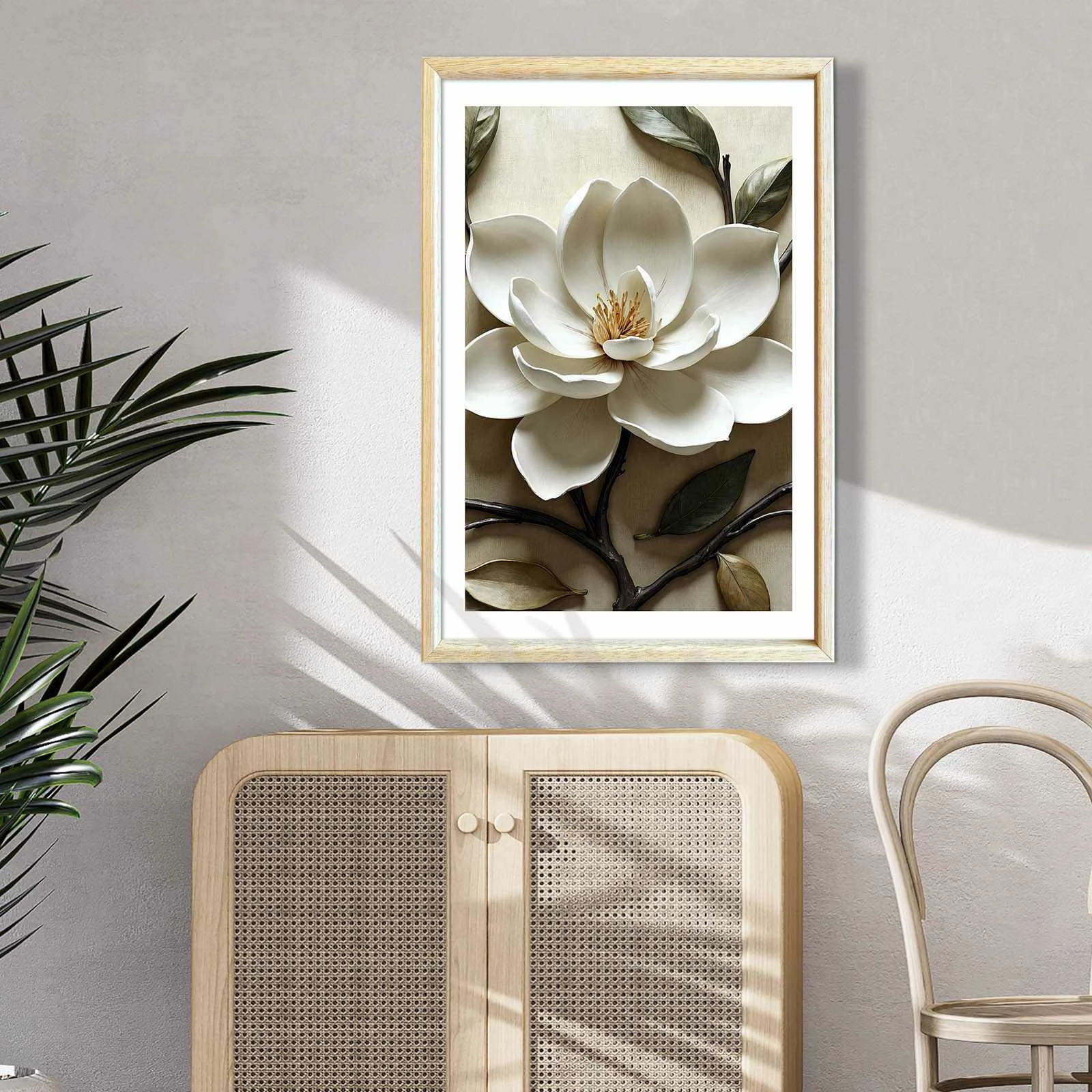 Pikturë dekorative me kornizë MDF Wallity, Ahswabisabi-018, 42x62cm