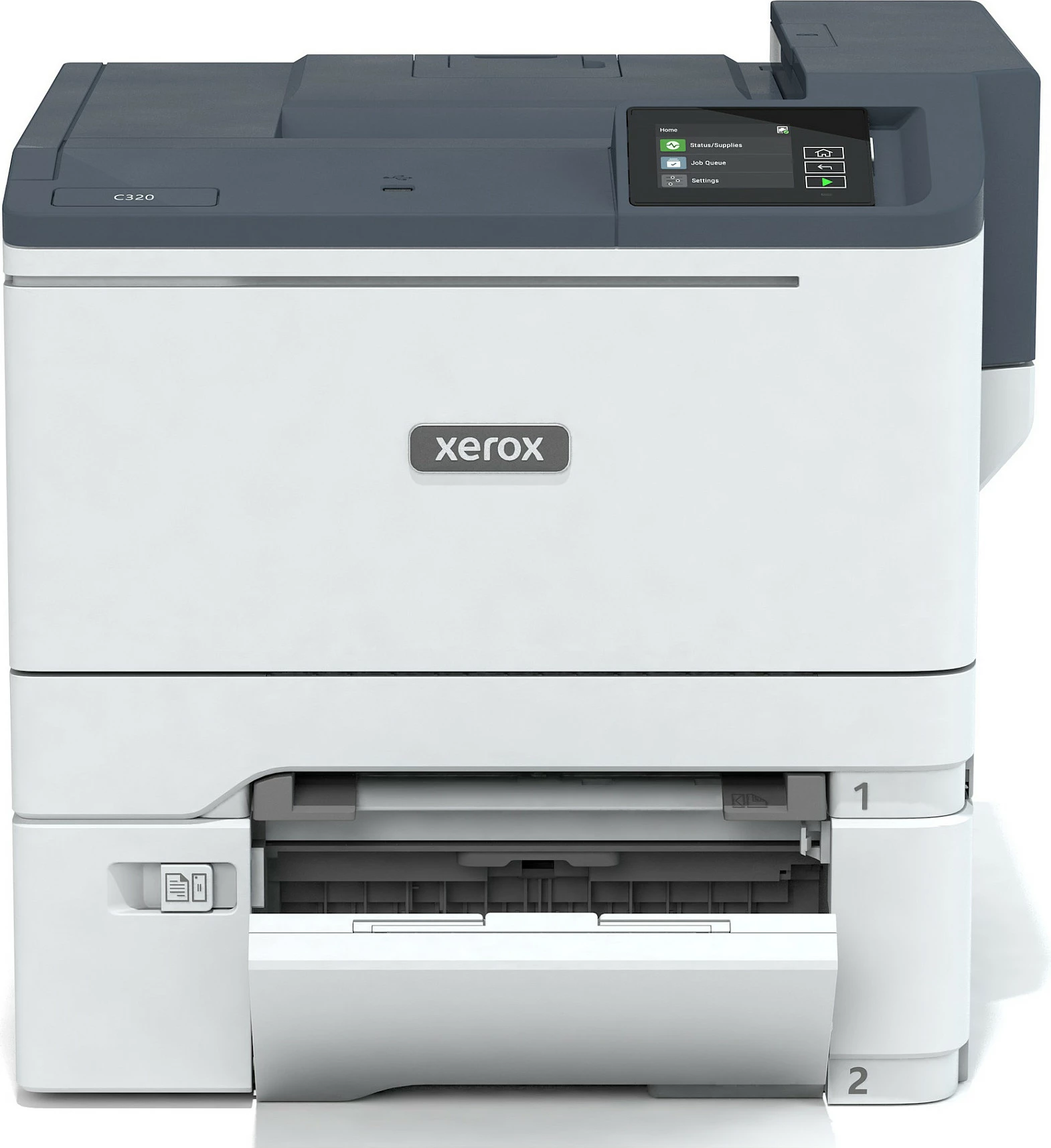 Printer lazer me ngjyra Xerox C320 DNI, A4, Duplex, Wi‑Fi, Ethernet, 33 ppm, bardhë/gri