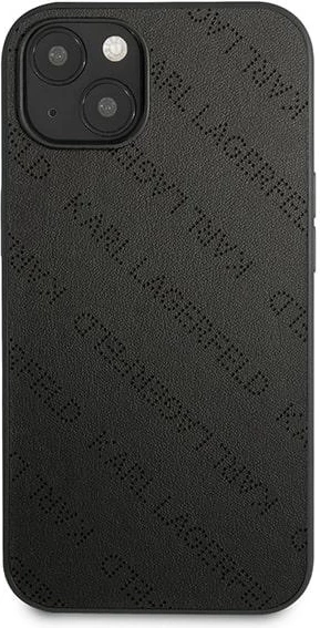 Mbështjellës Karl Lagerfeld KLHCP13SPTLK për iPhone 13 mini, hardcase, Perforated Allover, i zi