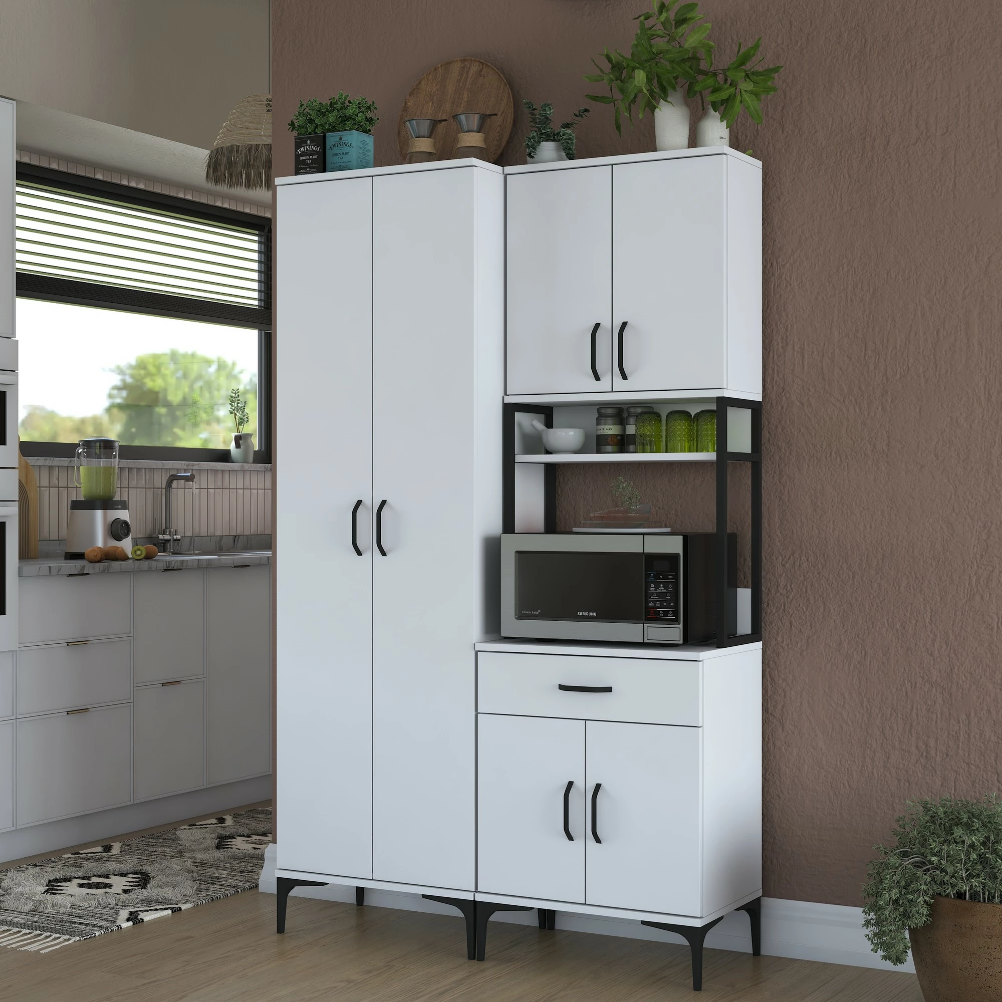 Dollap multifunksional, i bardhë, Hanah Home JE120 - 2966
