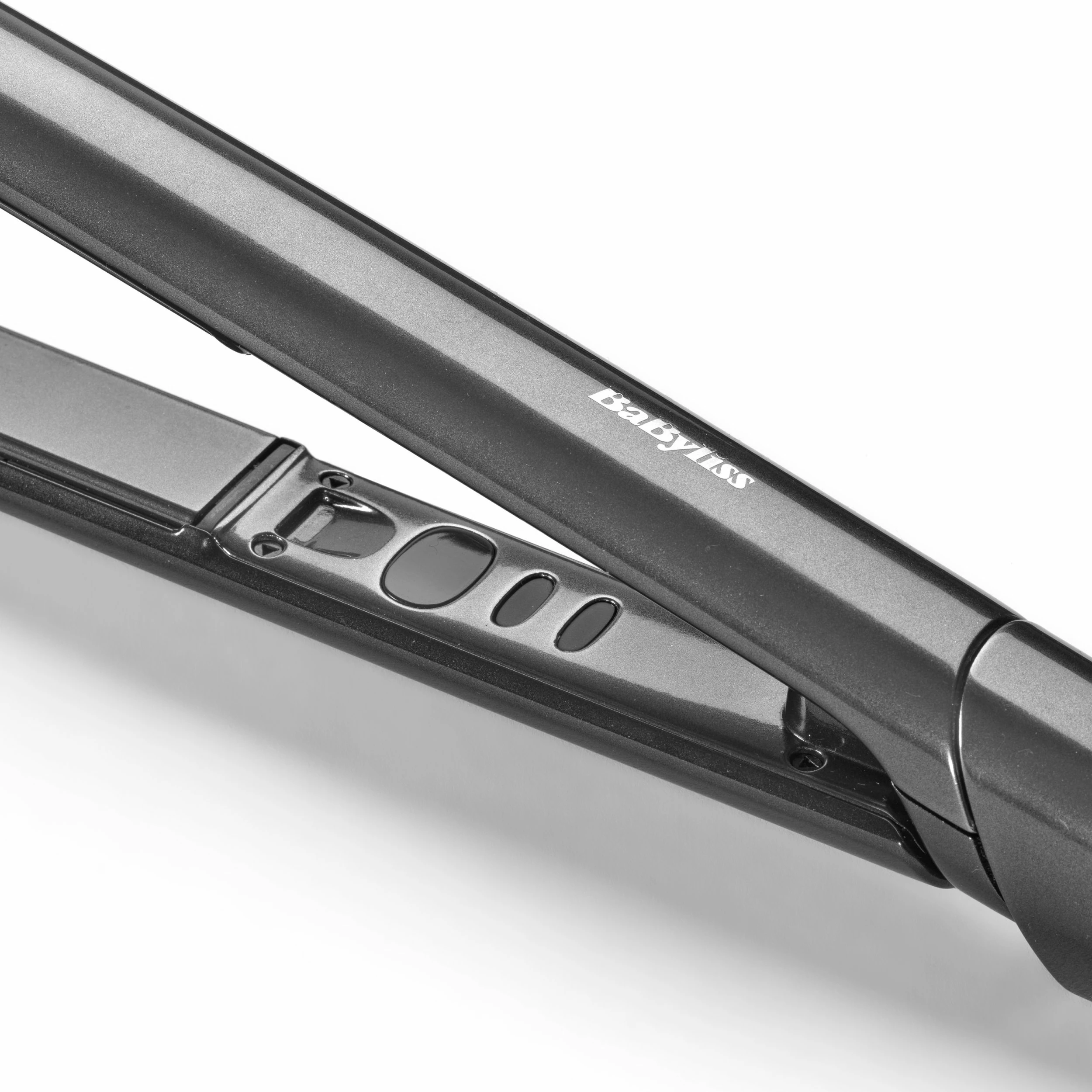 Hekur për drejtim flokësh BaByliss ST260E, pllaka qeramike/titan, 3 temperatura 180/200/235°C, gri
