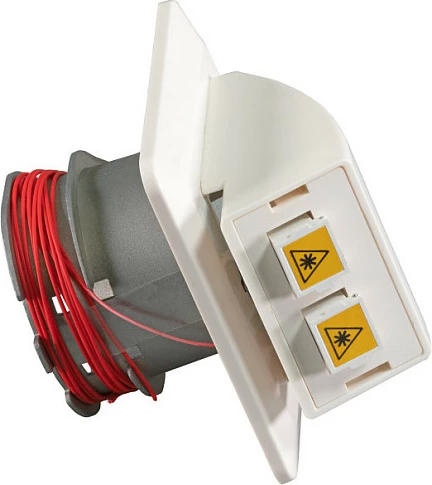 Prizë fiber optike EFB Elektronik FTTH-OUTLET-SC-OM3, 2 porta, 80x80x40 mm, e bardhë