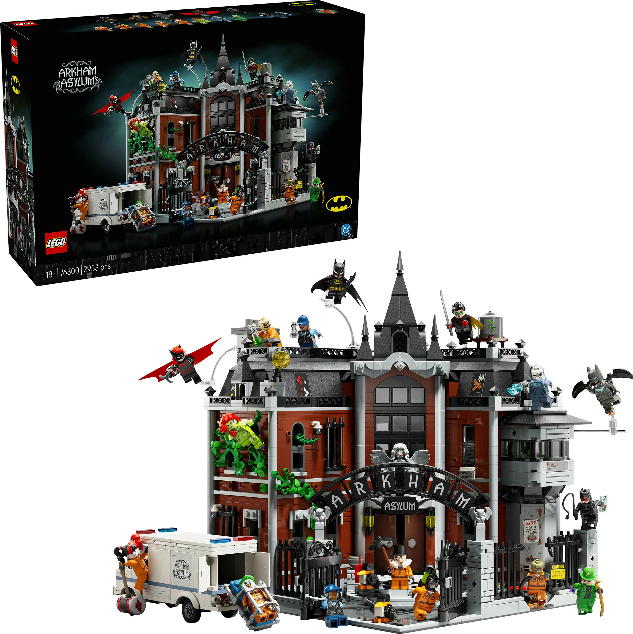 Set ndërtimi LEGO DC 76300 Batman Arkham Asylum, 2953 copë, shumëngjyrësh