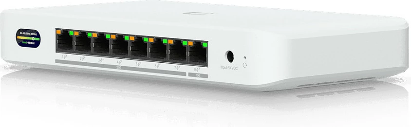 Switch Ubiquiti UDB-Switch, 7x 2.5G RJ45 + 1x 10G, PoE 185W, i bardhë