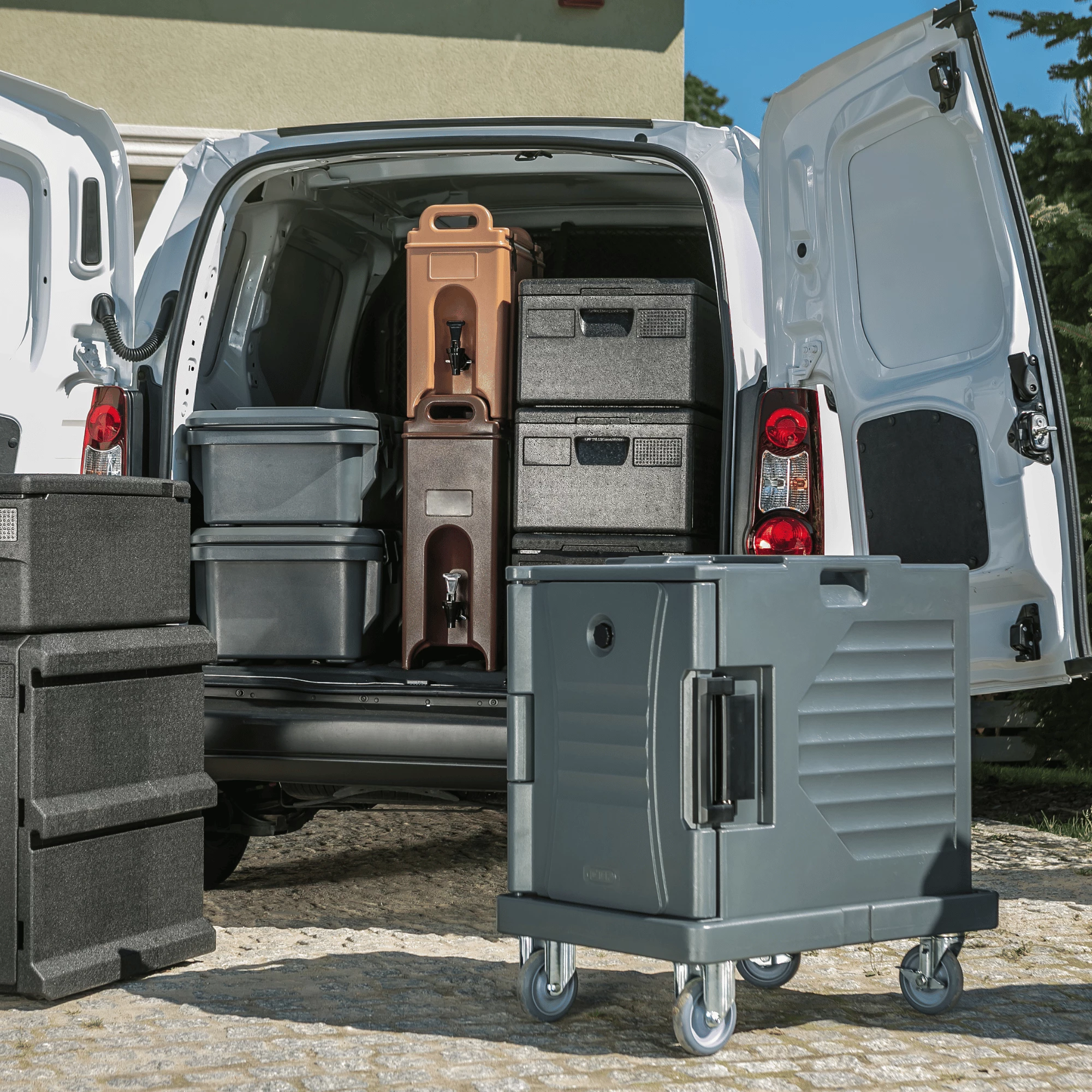 Termos shërbyes për pije, Amerbox, 18L, 230x420x620 mm, me rubinet, zi