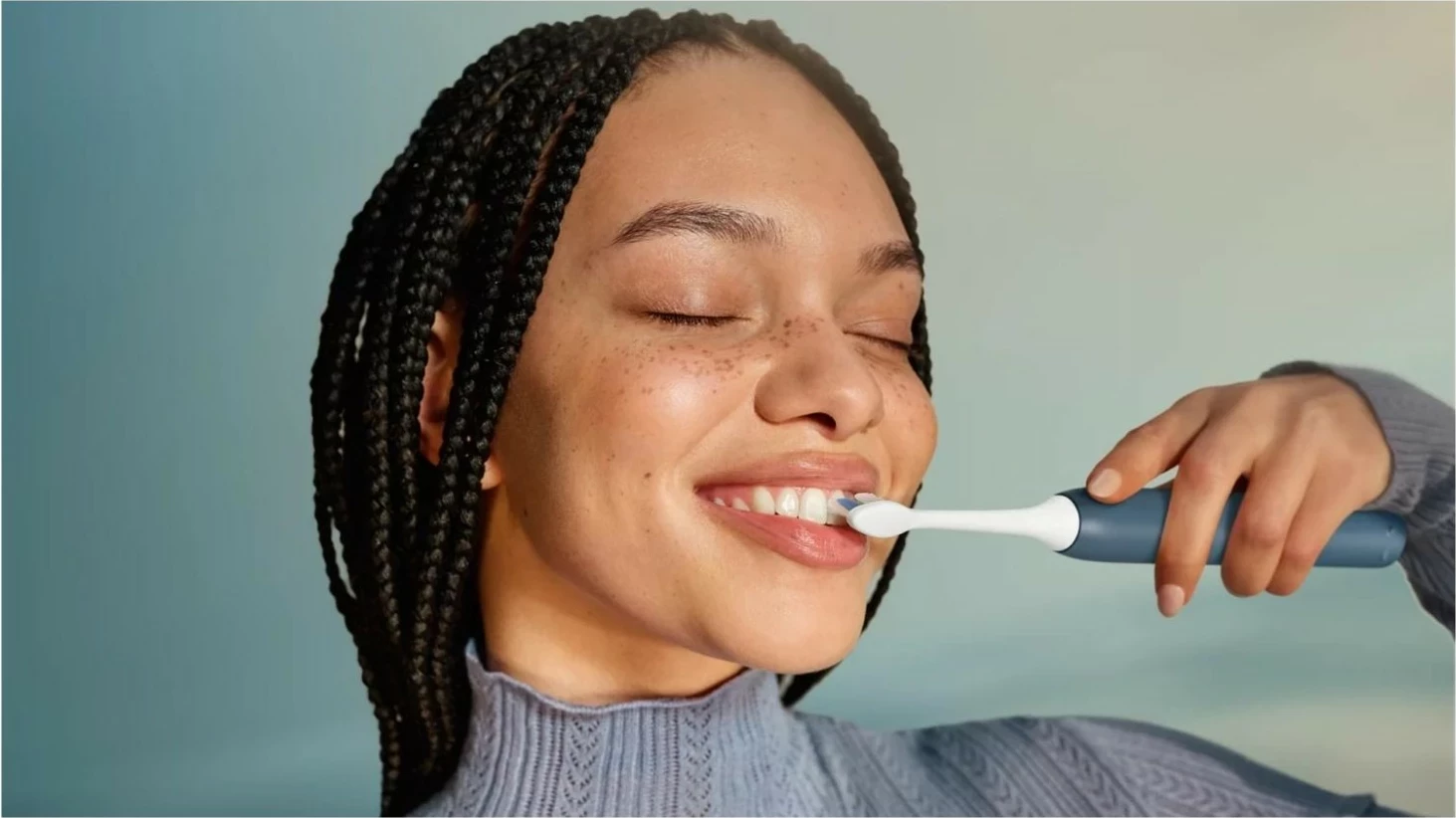 Furçë dhëmbësh elektrike Philips Sonicare 4100 HX4041/48, sonike 31000 lëvizje, 2 moda, blu