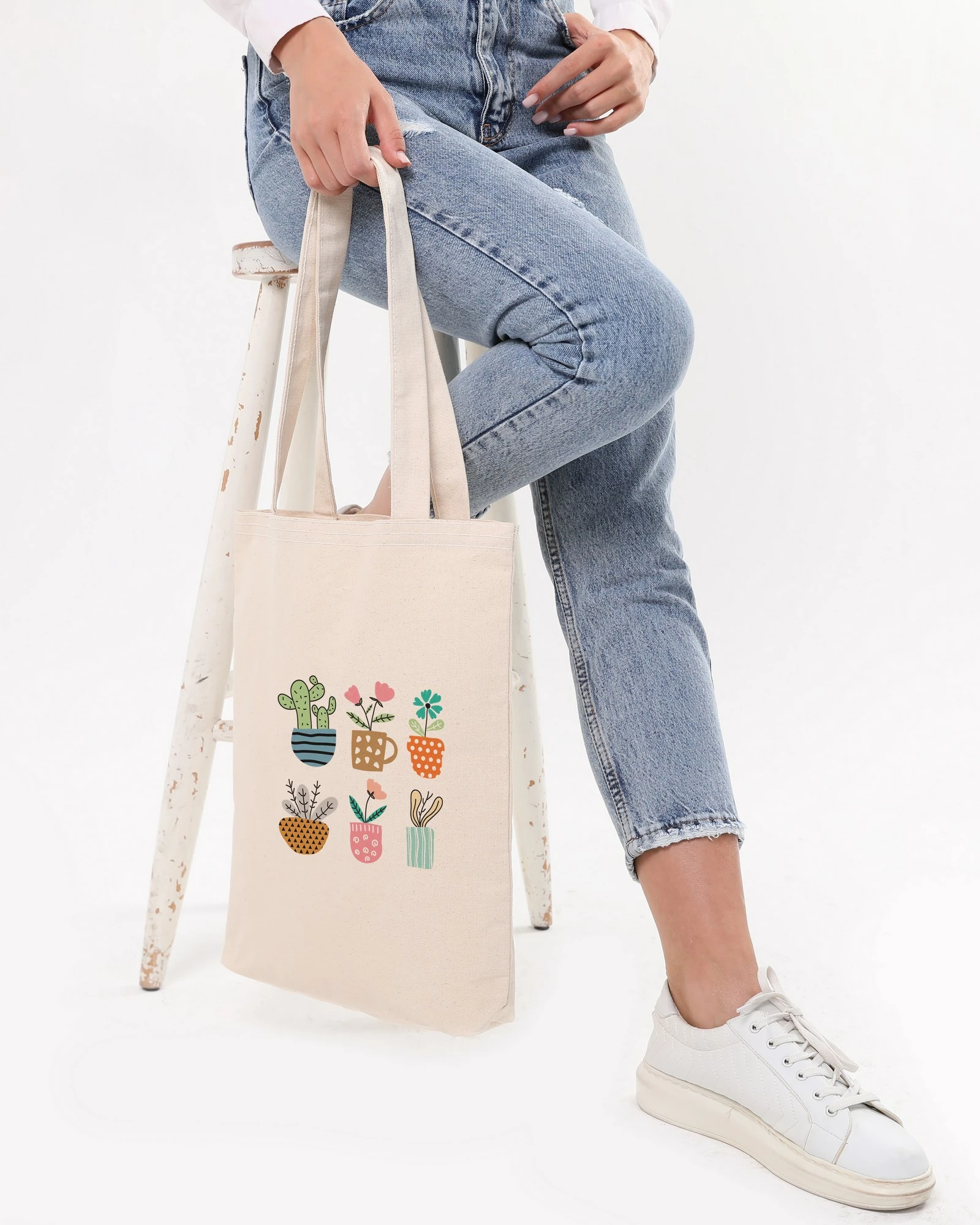 Çantë tote Zoozie Bags, 0577, ngjyrë krem