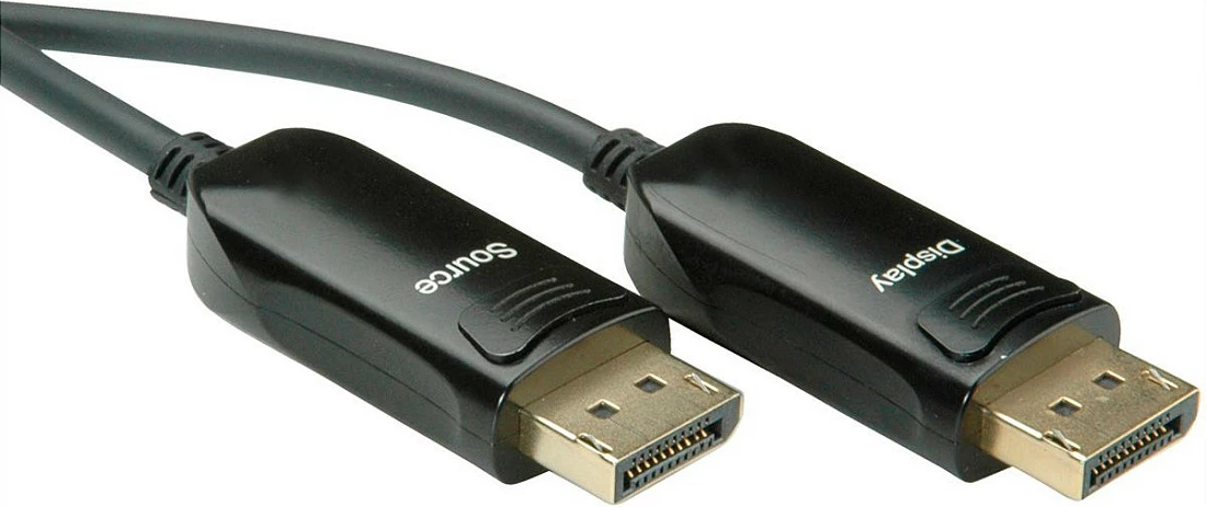 Kabllo DisplayPort ROLINE 14.01.3491, 15 m, DP 1.4, 8K@60Hz, e zezë