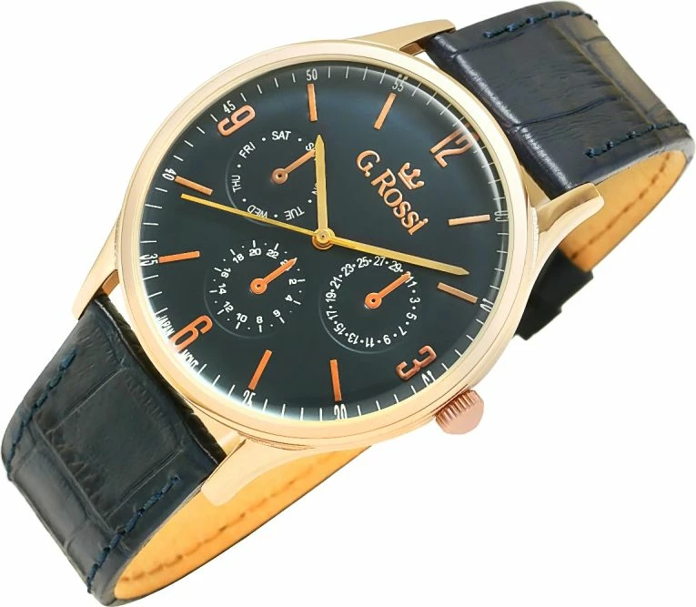 Orë dore meshkuj G.Rossi 10737A-6F3 me kuti