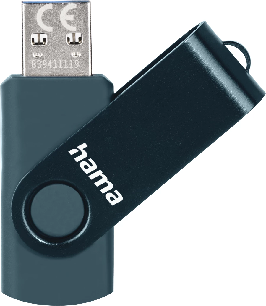 USB Hama "Rotate", 3.0, 32GB, 70MB/s, kaltër e errët, 182463