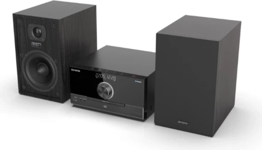 Sistem mikro stereo Hi‑Fi Aiwa MSBTU-600, 100W RMS, Bluetooth 5.0, CD/USB/FM, i zi, set me 2 altoparlantë