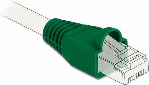 Kapak mbrojtës strain relief për prizë RJ45 DeLOCK, 20 copë, gomë, i gjelbër