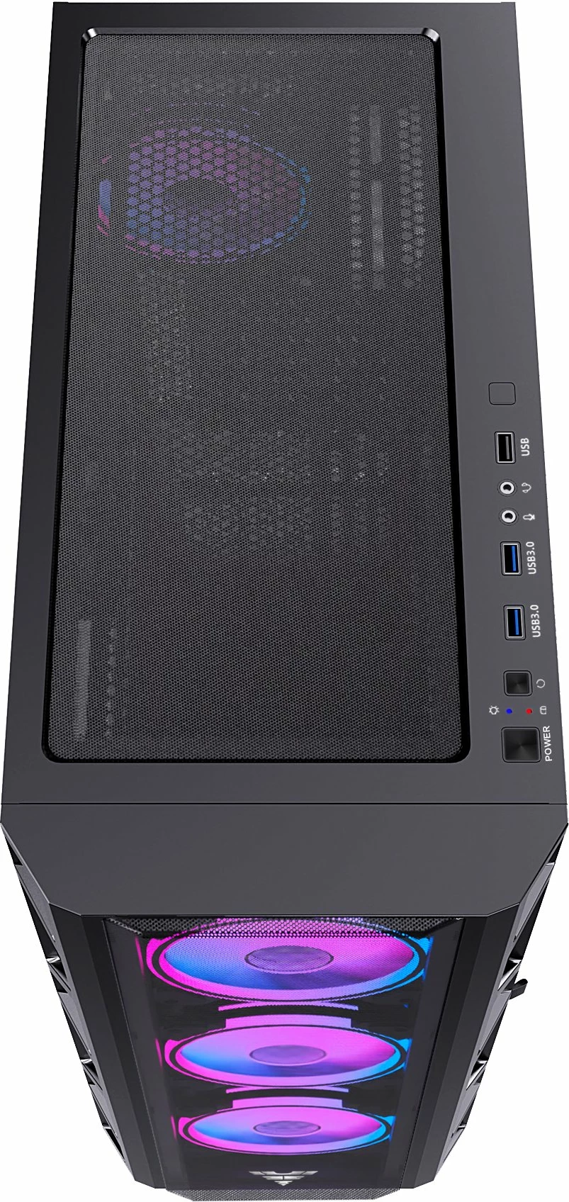 Kasë PREYON Nest Meshy+ PRENMP04B Midi Tower ATX/e-ATX me 4 ventilatorë ARGB, e zezë