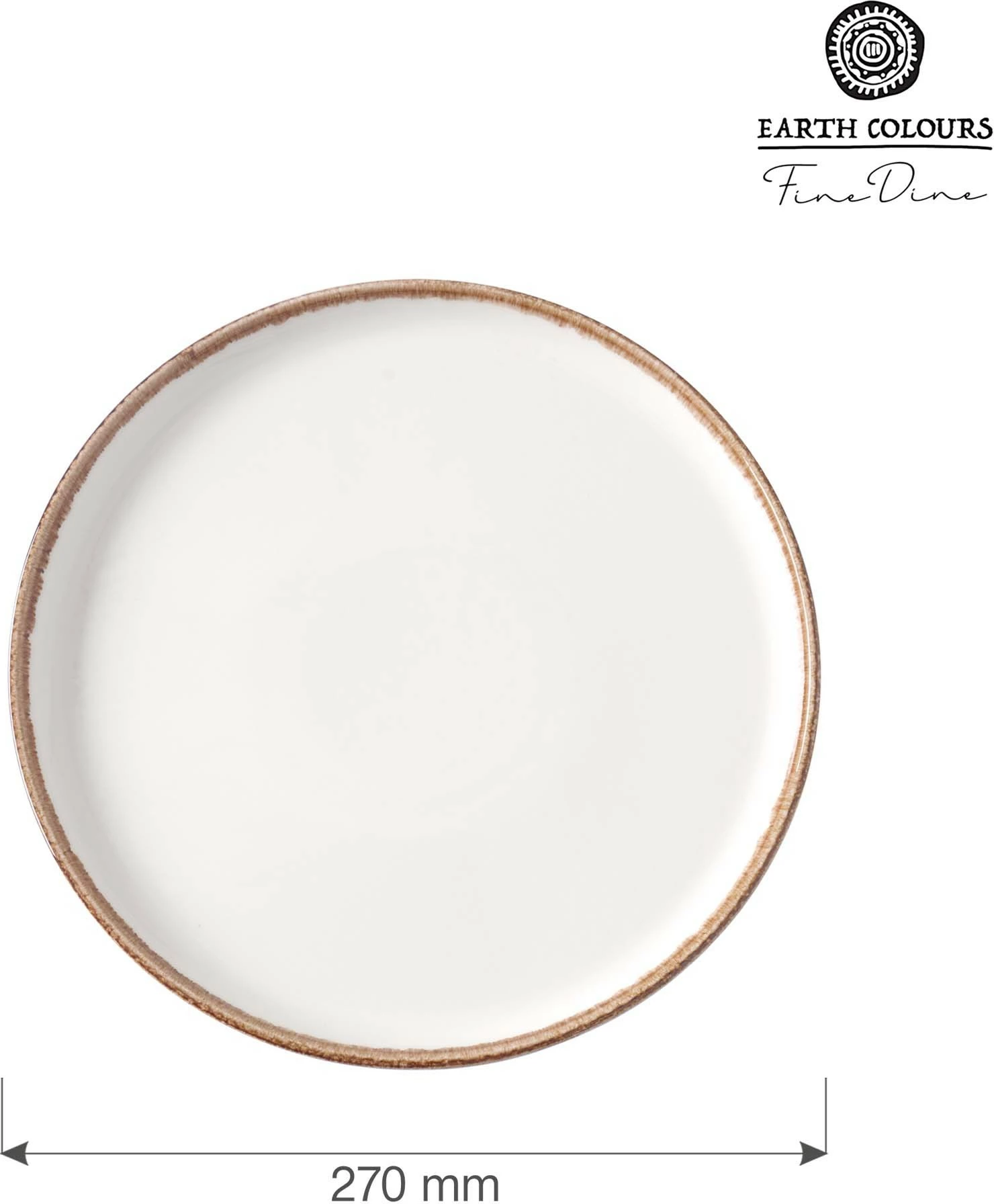 Pjatë me skaj të lartë Fine Dine Vanilla Ø270 mm, krem, set 4 copë