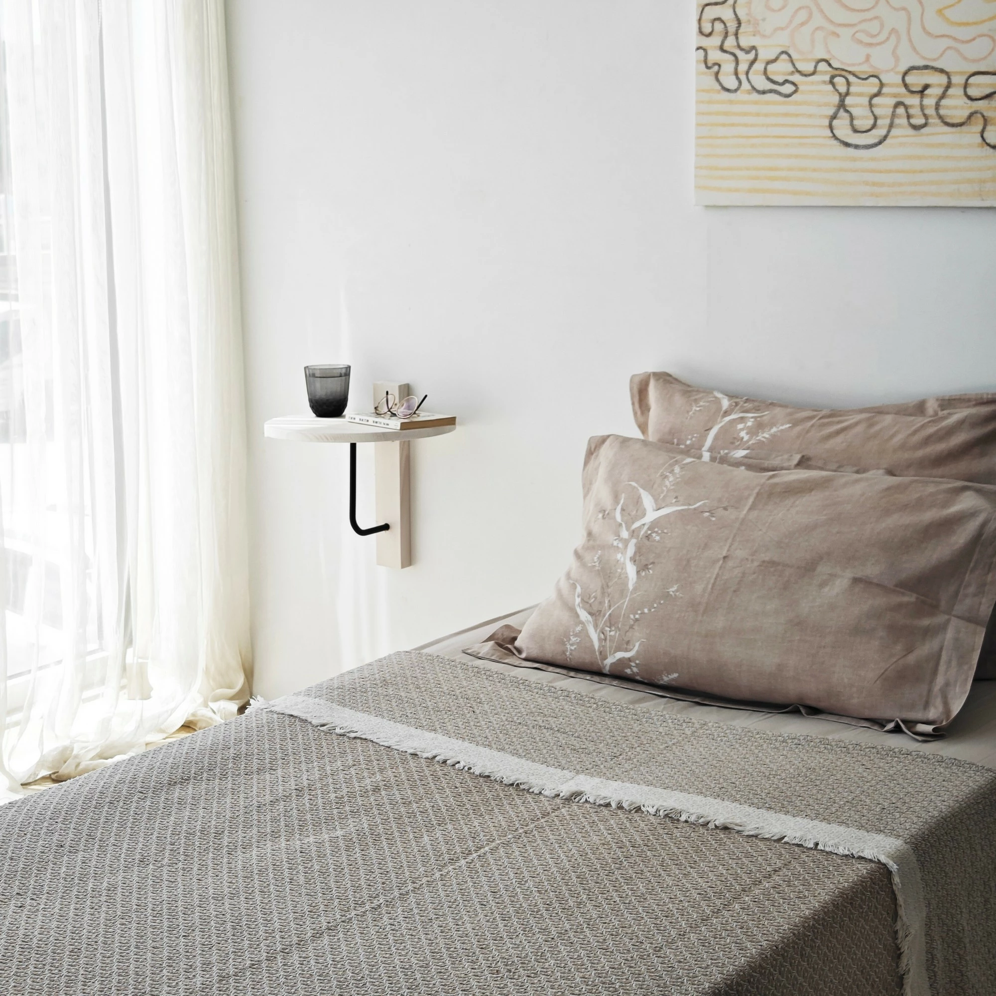 Raft muri Skye Decor, ngjyrë e zezë, e bardhë