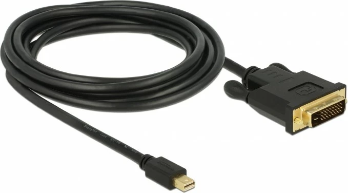 Kabllo DeLOCK 83990, Mini DisplayPort në DVI-D, 3m, e zezë