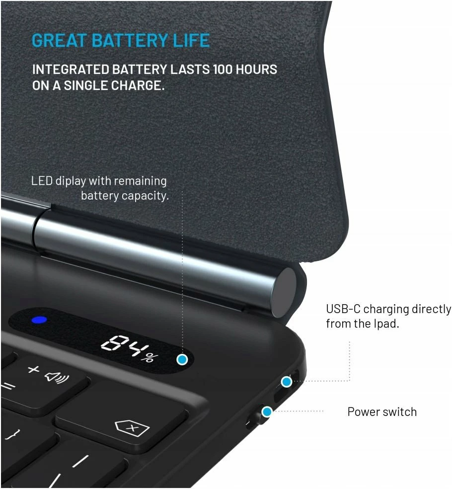 Mbështjellës me tastierë FIXED Typee për Apple iPad Pro 11\" M4 (2024), Bluetooth, me trackpad, USB-C, i zi