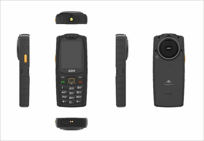 Celular AGM M6, Bar, Dual SIM, 6.1 cm (2.4"), 0.3 MP, 2500 mAh, Ngjyrë e zezë
