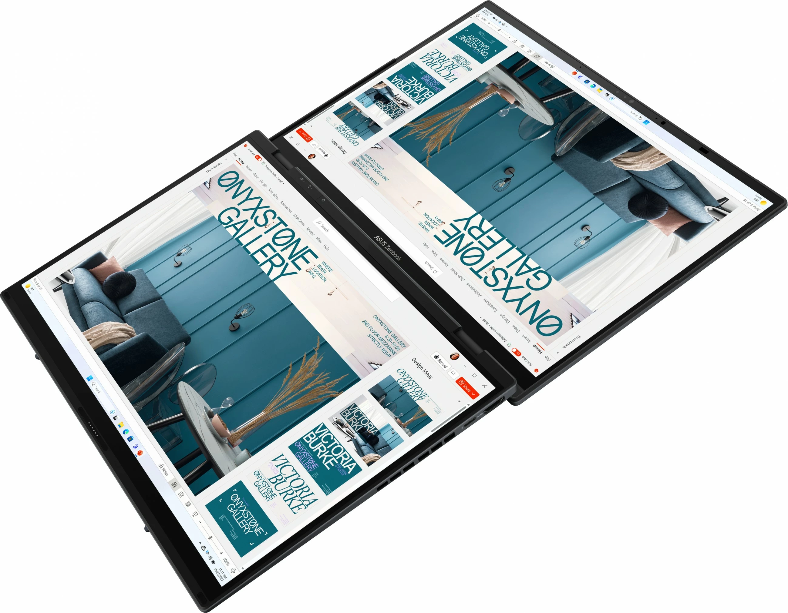 Laptop ASUS Zenbook Duo UX8406CA-PZ068X, Intel Core Ultra 9, 32 GB RAM, 2 TB SSD, Inkwell Gray