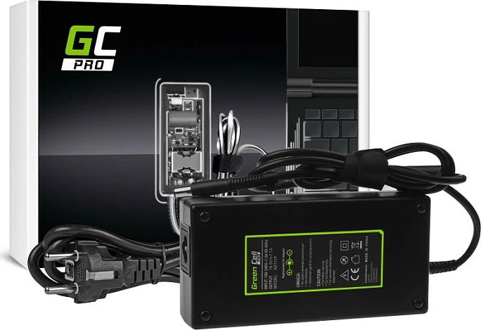 Adapter laptopi Green Cell PRO 150W 19.5V 7.7A, për HP EliteBook/ZBook, i zi
