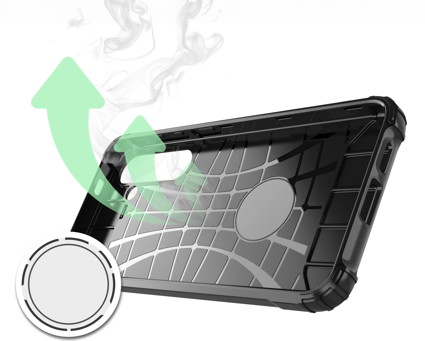 Mbështjellës Hurtel Hybrid Armor për Samsung Galaxy S24+, i zi