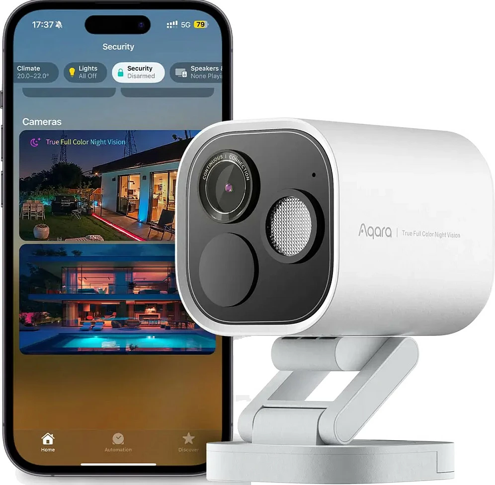Kamerë sigurie IP Aqara Hub G5 Pro, 4MP 2.6K, Wi‑Fi/Ethernet, IP65, 8GB eMMC, e bardhë