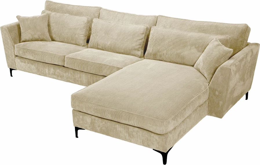 Këndare FOREVER, e djathtë, kadife bezhë Lincoln 03, 316x185x92