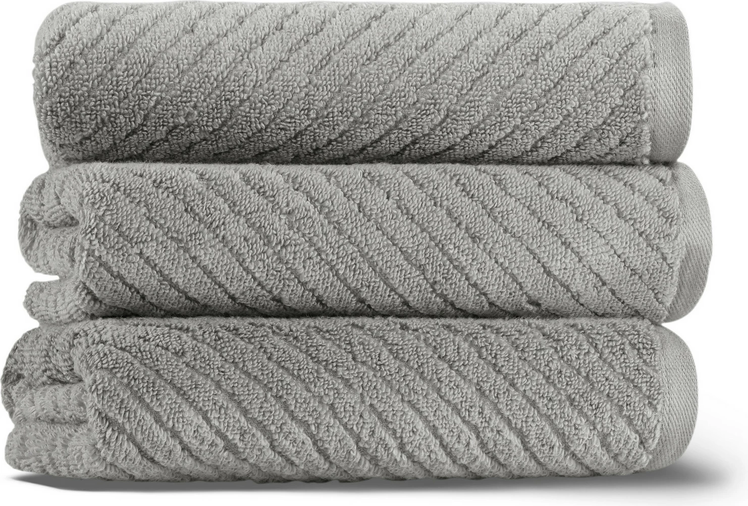 Peshqir banje Mijolnir, model Chevron, ngjyrë gri