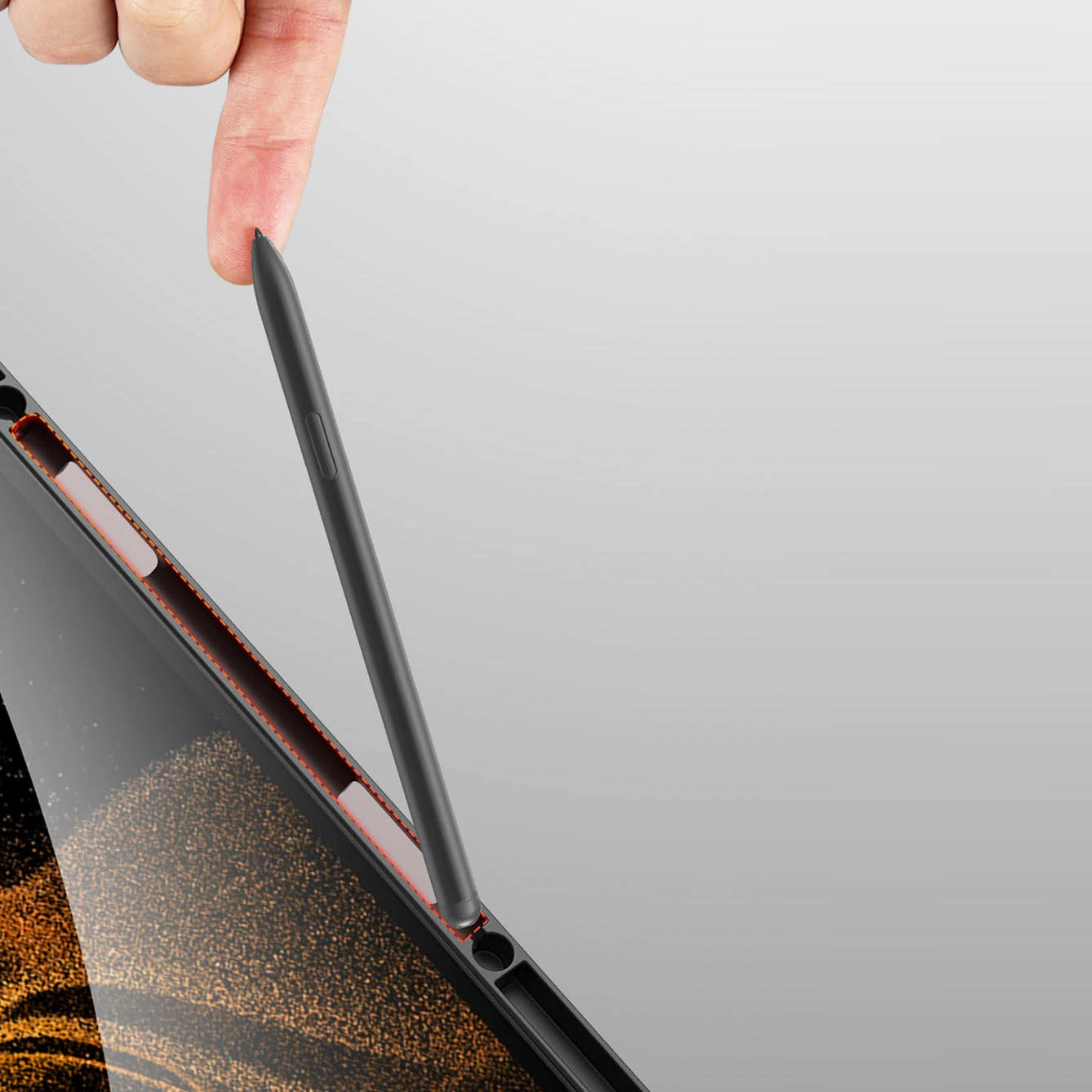 Mbështjellës tabletë Dux Ducis Domo, me Smart Sleep, me qëndrim/stand, për Samsung Galaxy Tab S8 Ultra/Tab S9 Ultra (SM-X900/SM-X906), me mbajtës stylus, ngjyrë e zezë