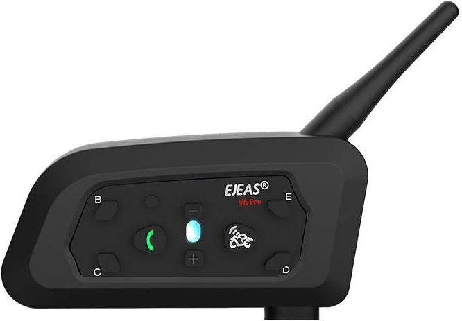 Interkom për motoçikletë EJEAS V6PRO+, Bluetooth 5.1, IP67, i zi